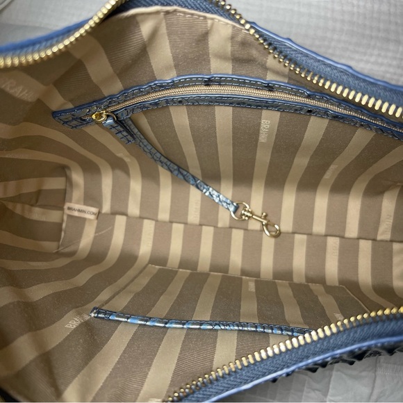 SOLD Brahmin Tabitha Shoulder Bag Serenity Blue Melboure Leather - Picture 5 of 7